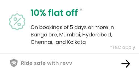 10 percent off on car rental for 5 or more days bookings