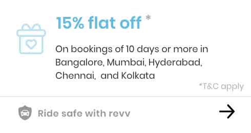 15 percent off on car rental for 10 or more days bookings